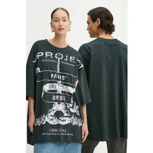 Y/Project tricou din bumbac EVERGREEN PARIS' BEST PINCHED T-SHIRT culoarea negru, cu imprimeu, 204TS002 imagine