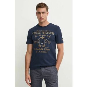 Aeronautica Militare tricou din bumbac barbati, culoarea albastru marin, cu imprimeu, TS2335J634 imagine