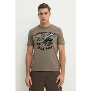 Aeronautica Militare tricou din bumbac barbati, culoarea verde, cu imprimeu, TS2343J634 imagine