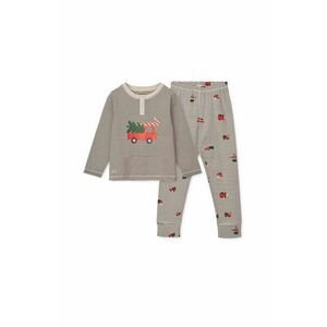 Liewood pijamale de bumbac pentru copii Wilhelm Printed Pyjamas Set culoarea albastru marin, modelator, LW19854 imagine