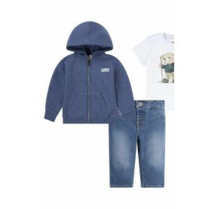 Levi's compleu bebe FULL ZIP HIKING TEE & PANT culoarea albastru marin, 6EL340 imagine