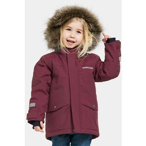 Didriksons BJÄRVEN KIDS PARKA culoarea bordo, 505470 imagine