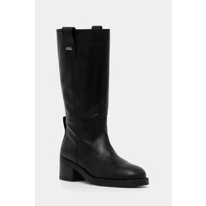 Karl Lagerfeld ghete de piele BROOKLYN femei, culoarea negru, cu toc drept, KL41774 imagine