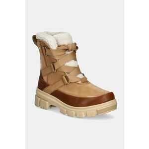 Sorel cizme de piele TORINO V RESORT WP OUTDR femei, culoarea maro, cu platforma, izolare usoara, 2106711253 imagine