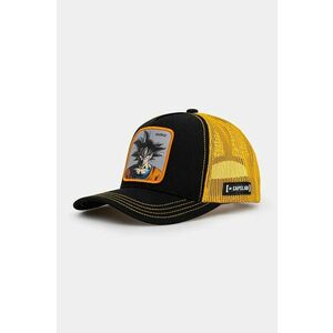 Capslab șapcă de baseball pentru copii Dragon Ball Capslab Trucker culoarea galben, cu imprimeu, CL.DBZ.3.GOKB imagine