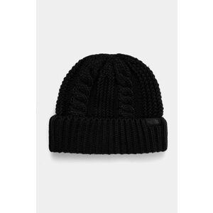 The North Face caciula Oh Mega Beanie culoarea negru, din tricot gros, NF0A7WJJKX71 imagine