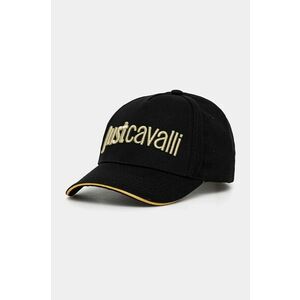 Just Cavalli șapcă de baseball din bumbac culoarea negru, cu imprimeu, 77QAZK30 ZG192 imagine