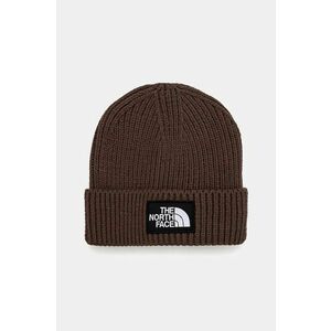 The North Face caciula TNF Logo Box Cuffed Beanie culoarea maro, NF0A3FJX1OI1 imagine