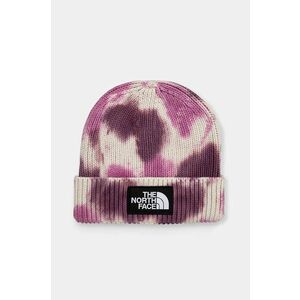 The North Face caciula Tie Dye Logo Box Beanie culoarea violet, bumbac, din tesatura neteda, NF0A7WJI9EI1 imagine