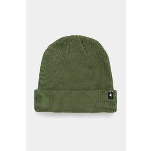 Smartwool caciula culoarea verde, de lana, din tricot gros, SW002647 imagine