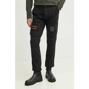 Aeronautica Militare pantaloni de trening din bumbac culoarea negru, mulata, PF743J505 imagine