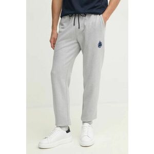 Hackett London pantaloni de trening din bumbac culoarea gri, cu imprimeu, HM581290 imagine