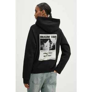 ZADIG&VOLTAIRE bluza femei, culoarea negru, cu glugă, cu imprimeu, JWSS00607 imagine