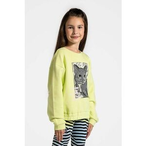 Coccodrillo bluza copii culoarea verde, cu imprimeu, CARTOONS GIRL JUNIOR imagine