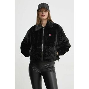 Tommy Jeans geaca femei, culoarea negru, de tranzitie, oversize, DW0DW19523 imagine