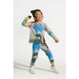 Coccodrillo pantaloni de trening din bumbac pentru copii culoarea gri, modelator, DIGITAL BOY KIDS imagine