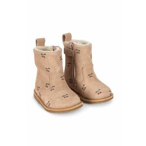 Konges Sløjd cizme din piele intoarsa pentru copii PIPPI PULL ON BOOT culoarea portocaliu, KS101280 imagine