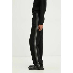 ZADIG&VOLTAIRE pantaloni femei, culoarea negru, drept, high waist, WWPA00784 imagine