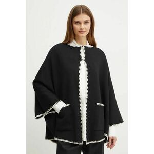 Luisa Spagnoli cardigan din lana MEGLIO culoarea negru, light, 58467 imagine