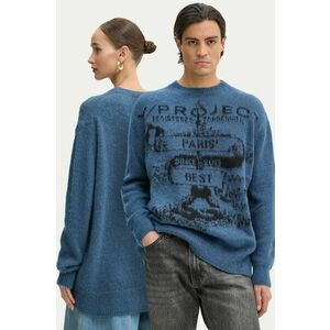 Y/Project pulover cu un strop de mohair PARIS' BEST JACQUARD PULLOVER light, 206SW001 imagine