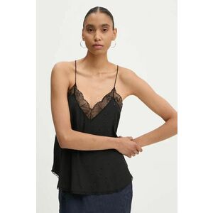 ZADIG&VOLTAIRE bluza de matase culoarea negru, cu imprimeu, WWCR00247 imagine