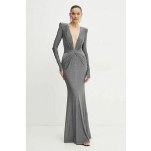 Elisabetta Franchi rochie culoarea argintiu, maxi, mulata, AB63042E2 NORBLIN imagine