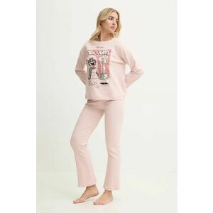 United Colors of Benetton pijama x TOM&JERRY femei, culoarea roz, 3DKE3P03B imagine