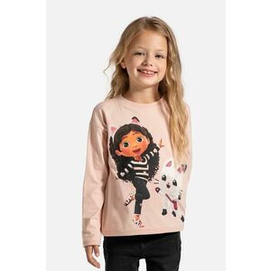 Coccodrillo longsleeve copii culoarea roz, LICENCE GIRL DISNEY imagine