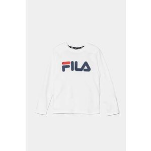 Fila longsleeve din bumbac pentru copii BREY culoarea alb, FAK0378 imagine