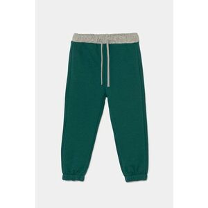 United Colors of Benetton pantaloni de trening pentru copii culoarea verde, neted, 3PANGF04H imagine