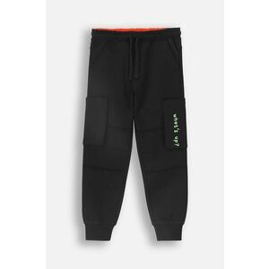 Coccodrillo pantaloni de trening din bumbac pentru copii culoarea negru, neted, GRUNGE SWAMP BOY KIDS imagine