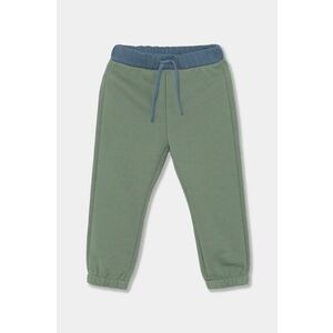 United Colors of Benetton pantaloni de trening pentru copii culoarea verde, neted, 3PANGF04H imagine