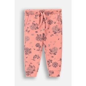 Coccodrillo pantaloni de trening din bumbac pentru bebeluși culoarea roz, modelator, FLOWERS GIRL NEWBORN imagine