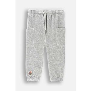 Coccodrillo pantaloni de trening pentru bebeluși culoarea gri, neted, MY WAY BOY NEWBORN imagine