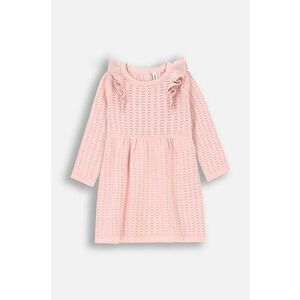 Coccodrillo rochie din bumbac pentru bebeluși culoarea roz, mini, drept, CUTE GIRL NEWBORN imagine