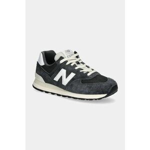 New Balance sneakers din piele 574 culoarea gri, U574RBH imagine