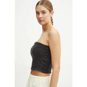 adidas Originals top Wash Corset femei, culoarea negru, cold shoulder, IW5570 imagine