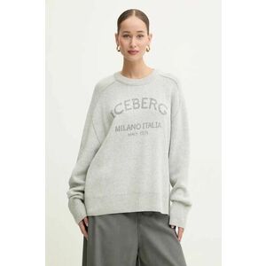 Iceberg pulover din amestec de lana culoarea gri, A011 7482 imagine