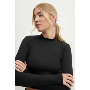 Casall longsleeve de yoga Soft Rib culoarea negru, cu turtleneck, 24234 imagine