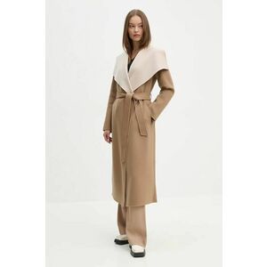 MACKAGE palton de lana culoarea maro, de tranzitie, oversize, MAI-CN imagine