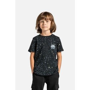 Coccodrillo tricou de bumbac pentru copii culoarea negru, modelator, WORLD OF PIXEL BOY KIDS imagine