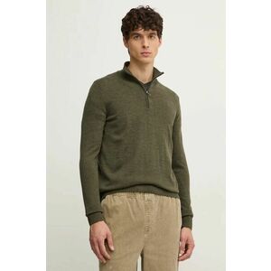 Joop! pulover de lana barbati, culoarea verde, light, cu turtleneck imagine