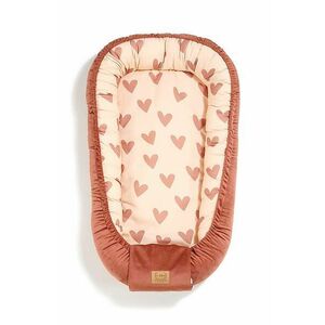 La Millou cocon pentru bebe Best Nest Velvet HEARTBEAT PINK imagine