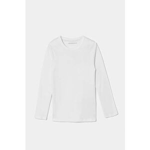 United Colors of Benetton longsleeve din bumbac pentru copii culoarea alb, 3FZ10M00C imagine