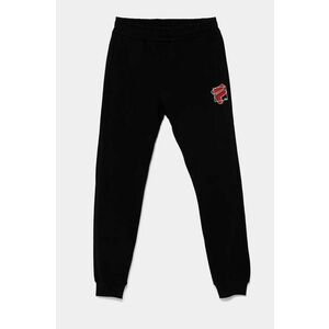 Fila pantaloni de trening pentru copii LUGAU culoarea negru, cu imprimeu, FAT0588 imagine