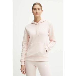 adidas bluza Essentials femei, culoarea roz, cu glugă, neted, IY1649 imagine