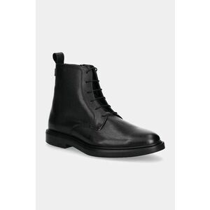 BOSS pantofi inalti de piele Larry barbati, culoarea negru, 50529154 imagine