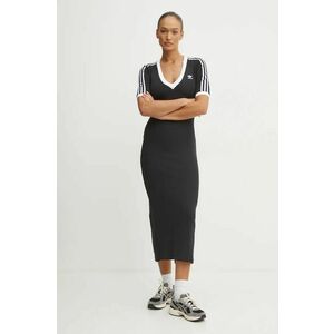 adidas Originals rochie culoarea negru, maxi, mulata, IX6962 imagine