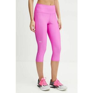 Under Armour pantaloni femei, culoarea violet, neted imagine