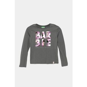 United Colors of Benetton longsleeve din bumbac pentru copii culoarea gri, 3ATNC10ML imagine